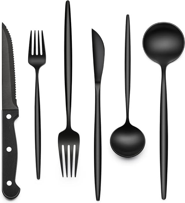24-piece-stainless-steel-black-flatware-set-for-4-budgetyid