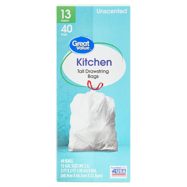 13-gallon-drawstring-kitchen-trash-bags,-unscented,-40-bags-budgetyid