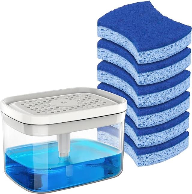 -dish-soap-dispenser-with-sponge-holder-and-scrub-sponge-set-budgetyid